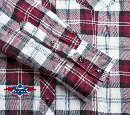 Damenbluse, Westernbluse Karobluse Pasadena mit Stickerei