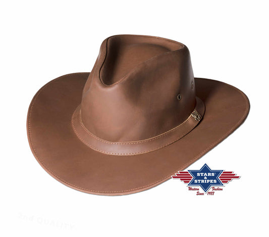 Lederhut, Cowboyhut, Westernhut Rindslederhut Cattleman -Alan-