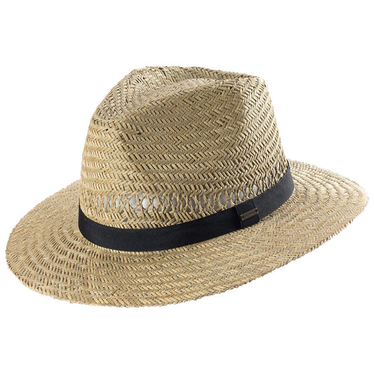 Scippis Strohhut Damen Herren Sommerhut Sonnenschutz Gartenhut Barrow + Hutband
