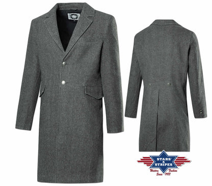 Authentischer Western-Gehrock, Sakko, grau