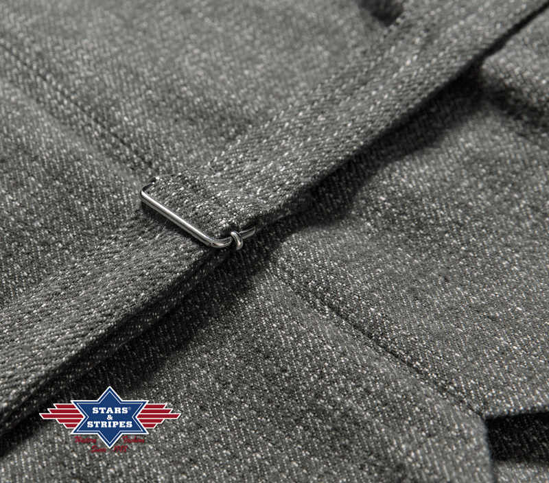 Oldstyle Weste mit zwei Eingriftaschen, grau, 100% Baumwolle, Ray