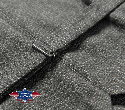 Oldstyle Weste mit zwei Eingriftaschen, grau, 100% Baumwolle, Ray