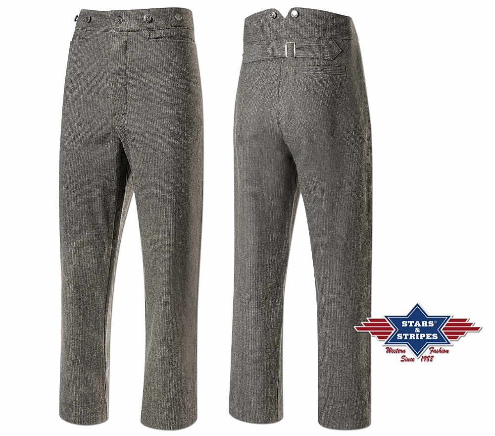Westernhose Old Style Hose Cowboy Line Dance, grau Baumwolle Fargo