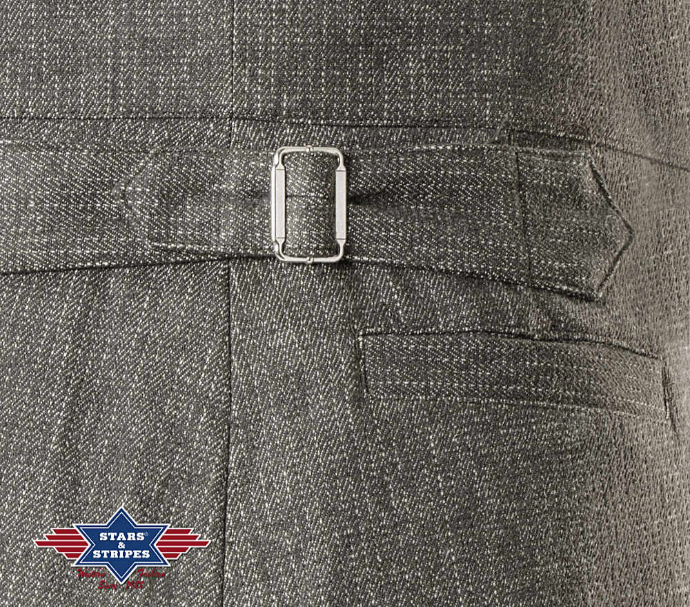 Westernhose Old Style Hose Cowboy Line Dance, grau Baumwolle Fargo