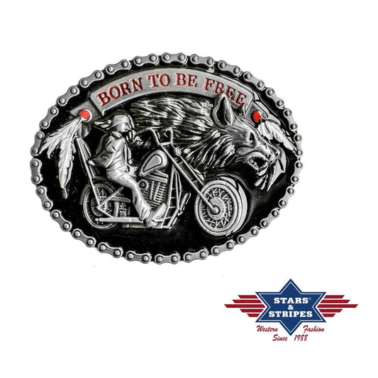Gürtelschnalle, Buckle "Born to be Free"
