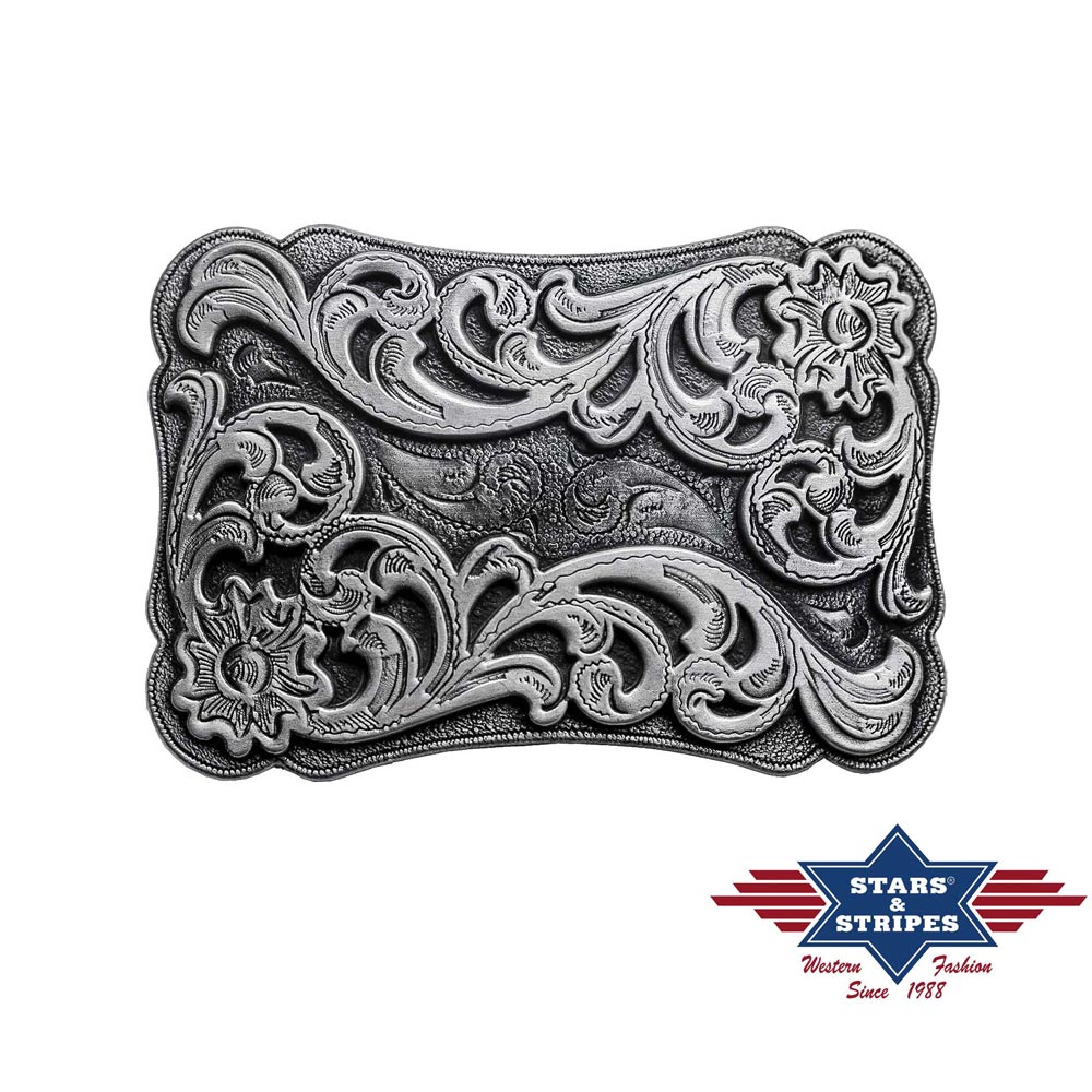Gürtelschnalle, Buckle Motiv Floral