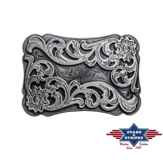 Gürtelschnalle, Buckle Motiv Floral