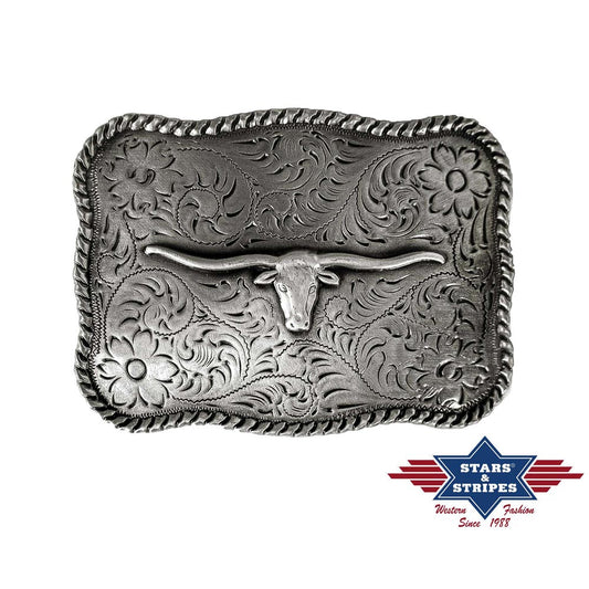 Gürtelschnalle, Buckle Motiv Longhorn