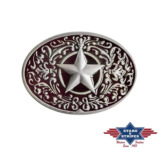 Gürtelschnalle, Buckle Motiv "Texas Stern"