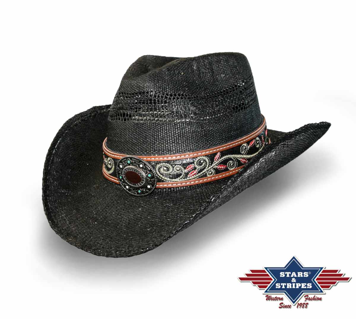 Western-Strohhut Cowboyhut -Brenda-, formstabil