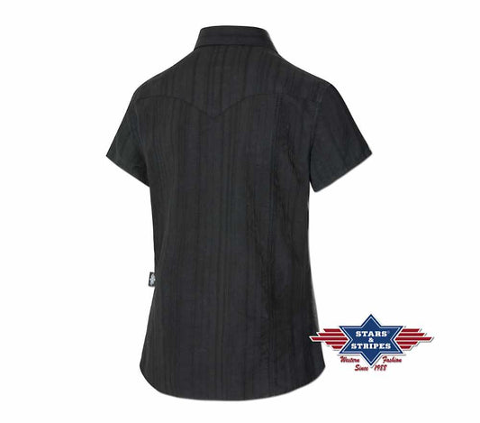 Kurzarm Westernbluse mit Westernpasse