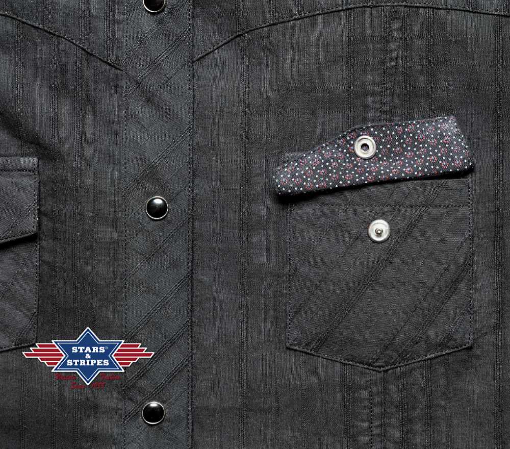Kurzarm Westernbluse mit Westernpasse