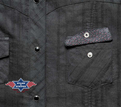Kurzarm Westernbluse mit Westernpasse