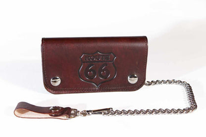 Biker,Trucker Wallet, Geldbörse "Route66", U.S.A. Rindsleder