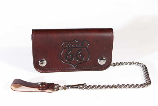 Biker,Trucker Wallet, Geldbörse "Route66", U.S.A. Rindsleder