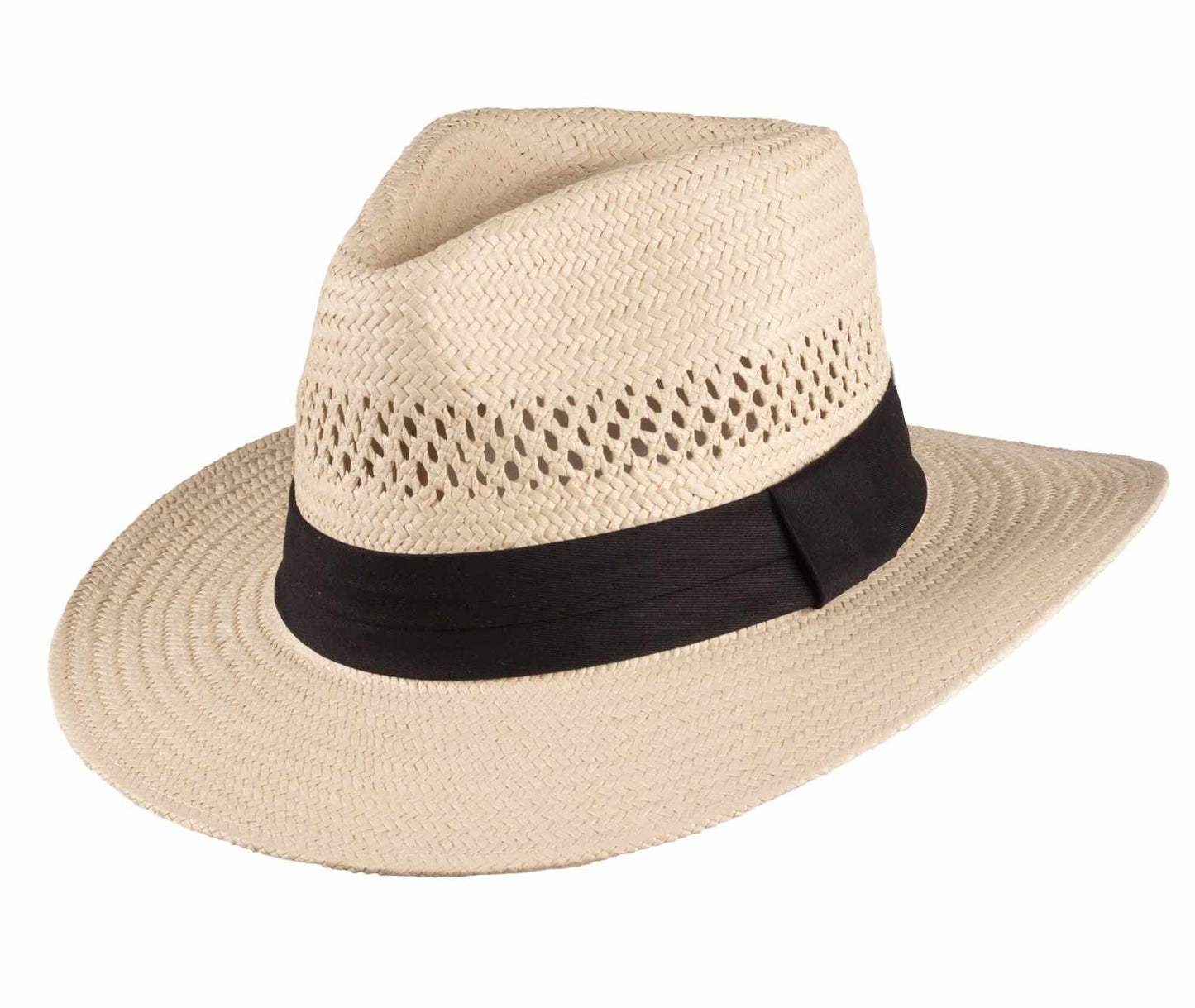 Scippis Strohhut Damen Herren Sommerhut Sonnenschutz -Salerno-+ Hutband