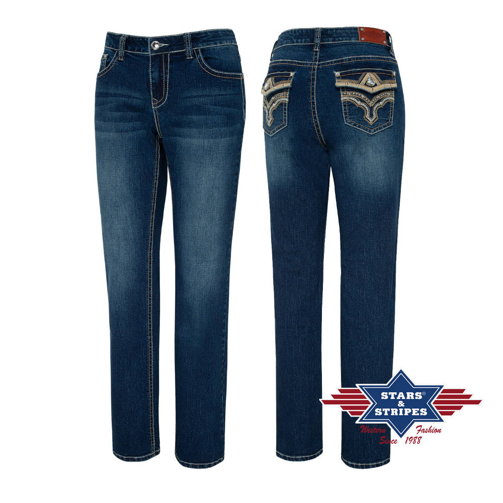 Damen Bootcut-Jeans, Jeanshose - Diamond, Stars&Stripes