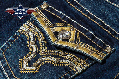 Damen Bootcut-Jeans, Jeanshose - Diamond, Stars&Stripes