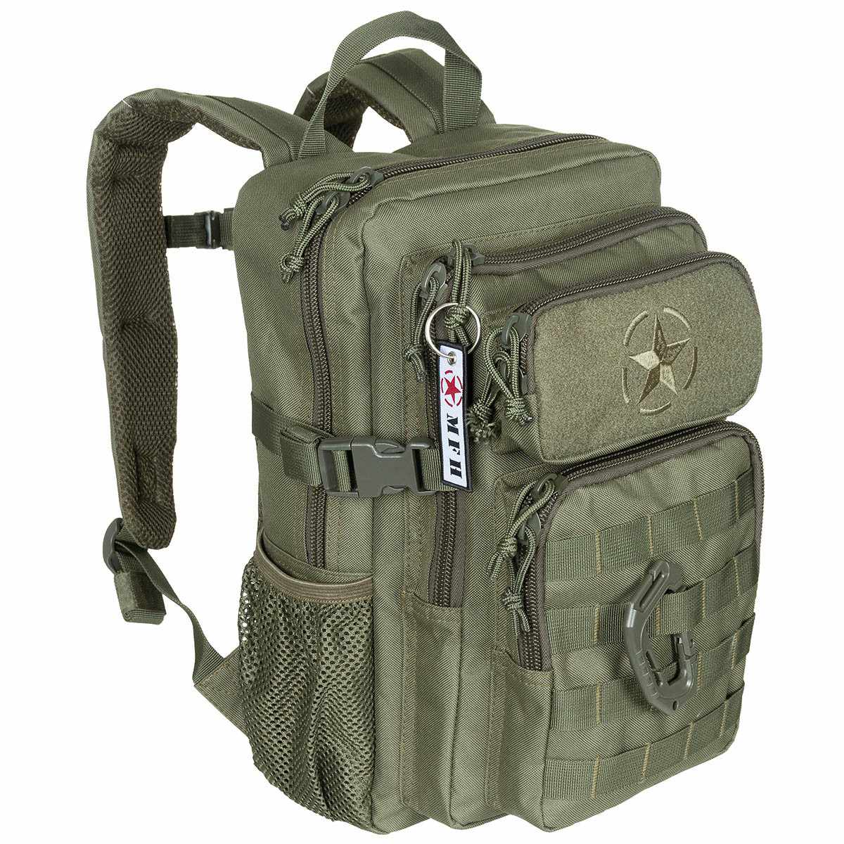 US Rucksack, Assault, "Youngster", oliv - 23 x 37 x 22 cm
