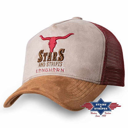 Western Trucker Cap -Longhorn-, Baseball Cap Kappe Mütze, TC