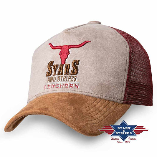 Western Trucker Cap -Longhorn-, Baseball Cap Kappe Mütze, TC