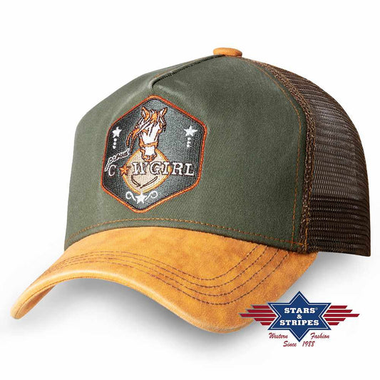 Western Trucker Cap PROUD COWGIRL, Baseball Cap Kappe Mütze