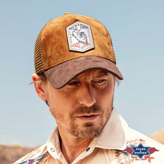 TC Western Trucker Cap WILD AND FREE, Baseball Cap Kappe Mütze