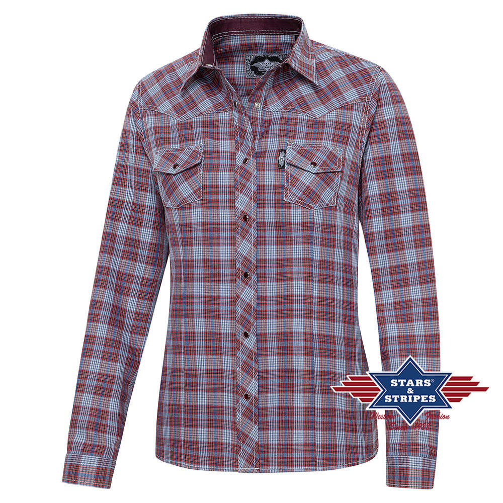 Karobluse, Westernbluse, Damenbluse mit Westernpasse