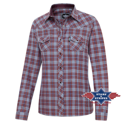 Karobluse, Westernbluse, Damenbluse mit Westernpasse