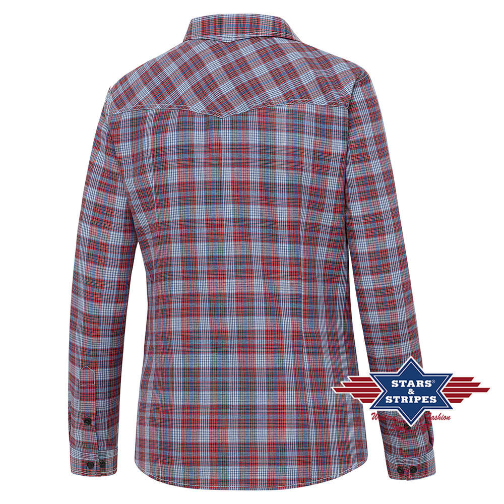 Karobluse, Westernbluse, Damenbluse mit Westernpasse