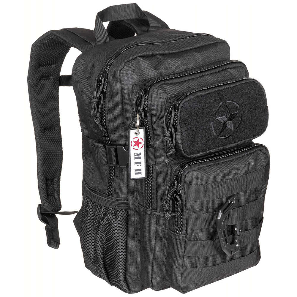 US Rucksack, Assault, "Youngster", schwarz - 23 x 37 x 22 cm