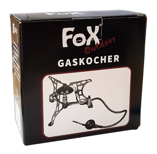 Gaskocher, klappbar, mit Schlauch und Piezo-Zündung