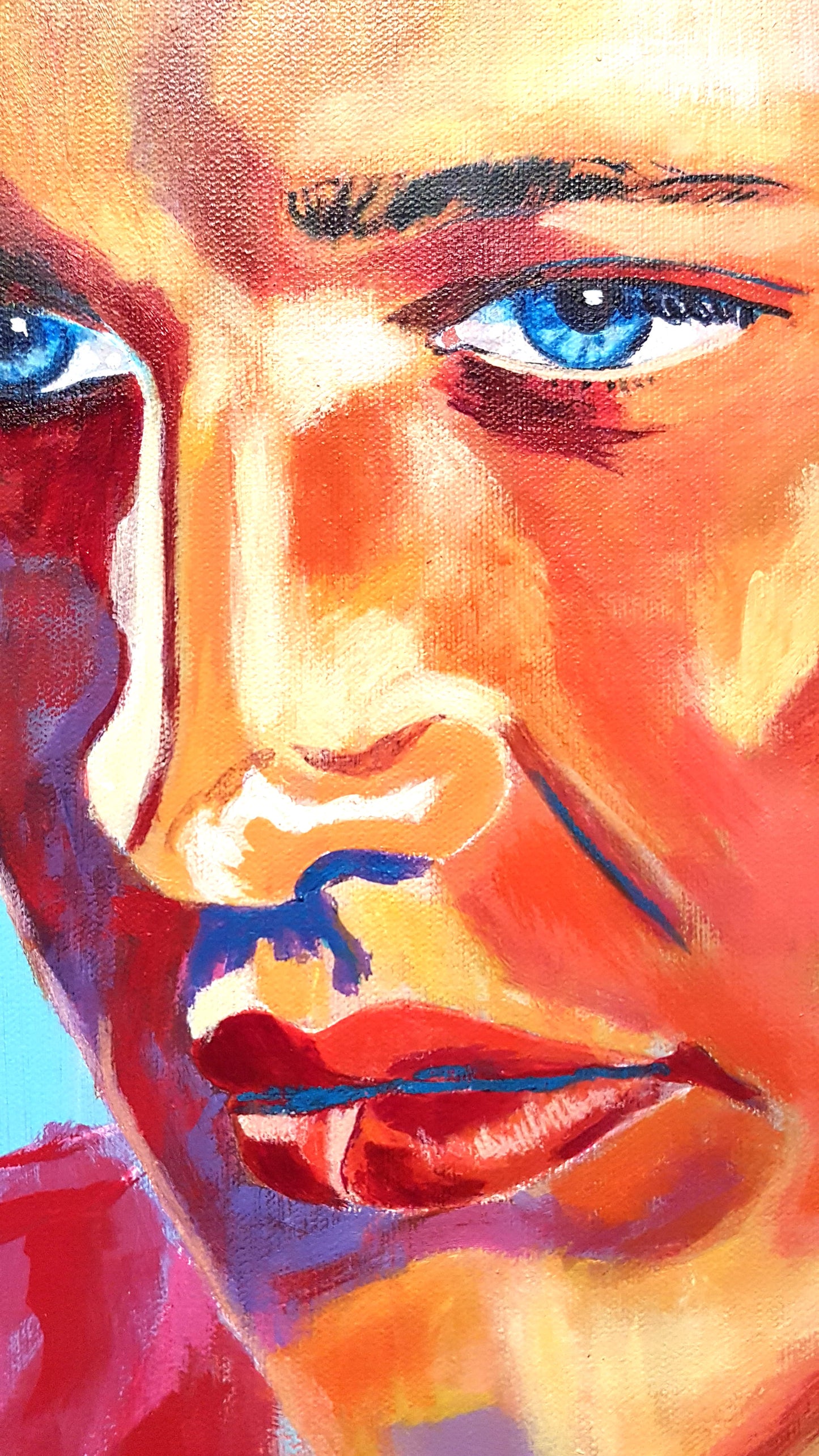 Elvis Presley Original Gemälde Acrylbild Portrait, 70x50cm