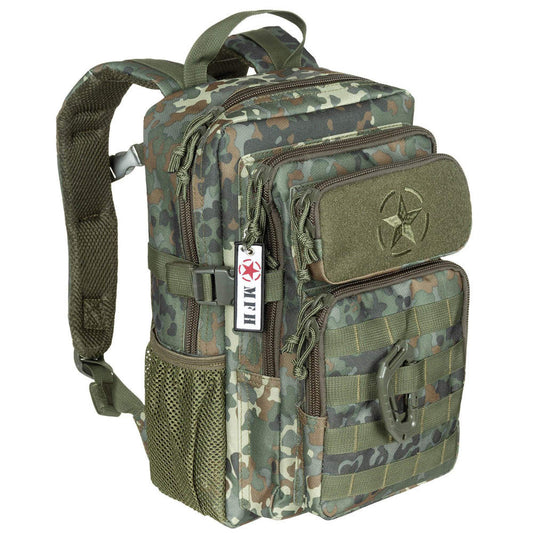 US Rucksack, Assault, "Youngster", flecktarn - 23 x 37 x 22 cm