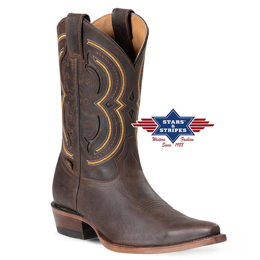 Westernstiefel  WB-58 aus hochwertigem Leder mit aufwendiger Stickerei