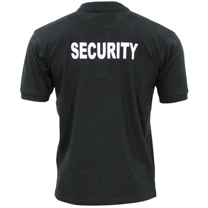 Poloshirt schwarz  "Security"