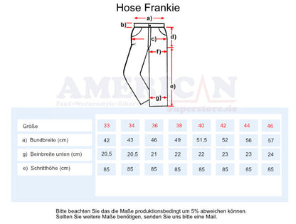 Westernhose Old Style Hose Line Dance, gestreift - Baumwolle