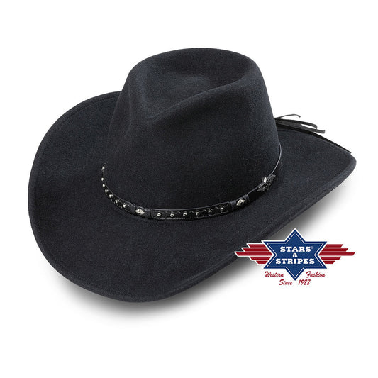 Westernhut Filzhut Reno black, Farbe schwarz