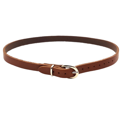 Einfaches Leder Hutband mit Schnalle, braun