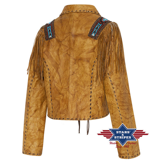 Hochwertige Damen Western-Lederjacke