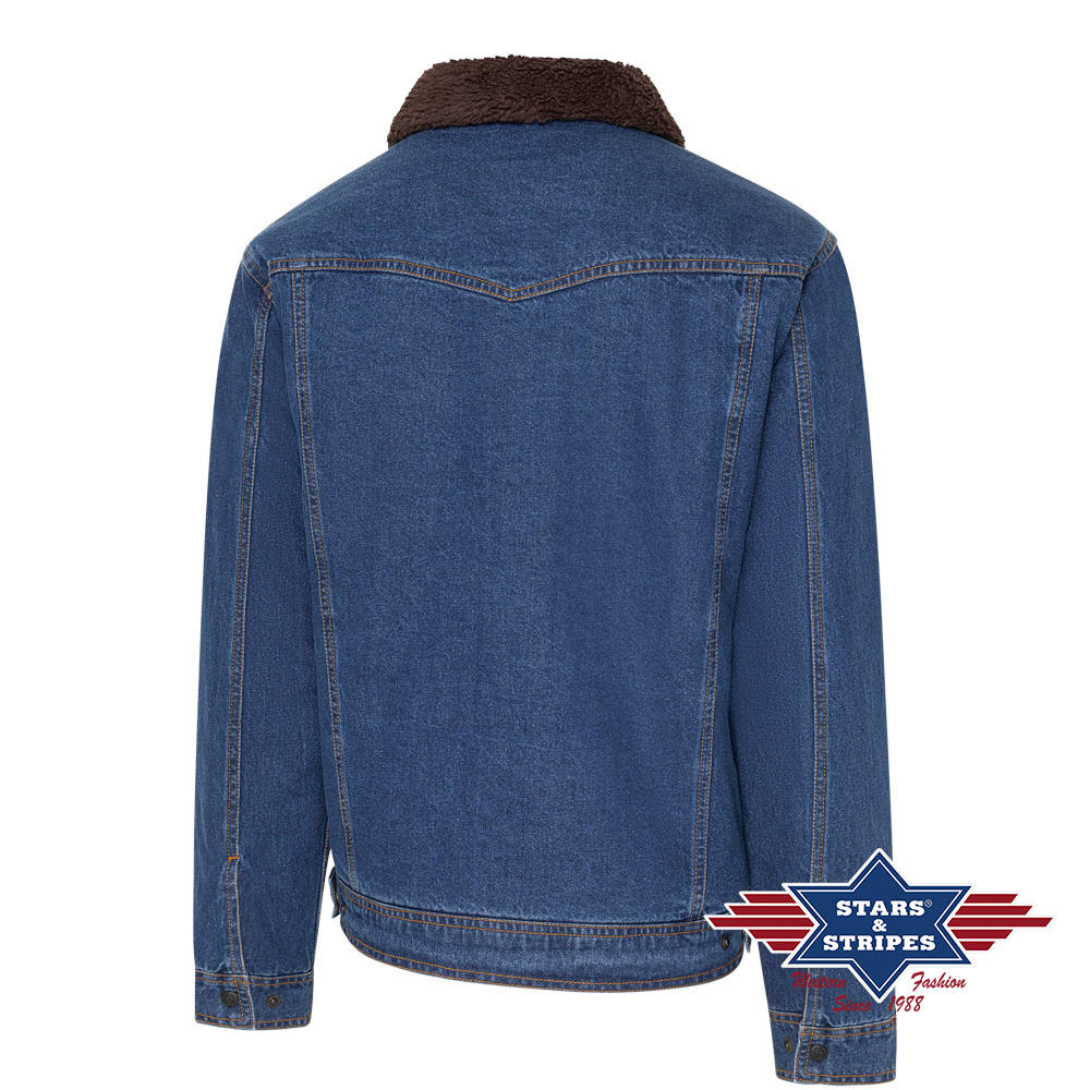 Western-Jeansjacke mit Schulterbesatz
