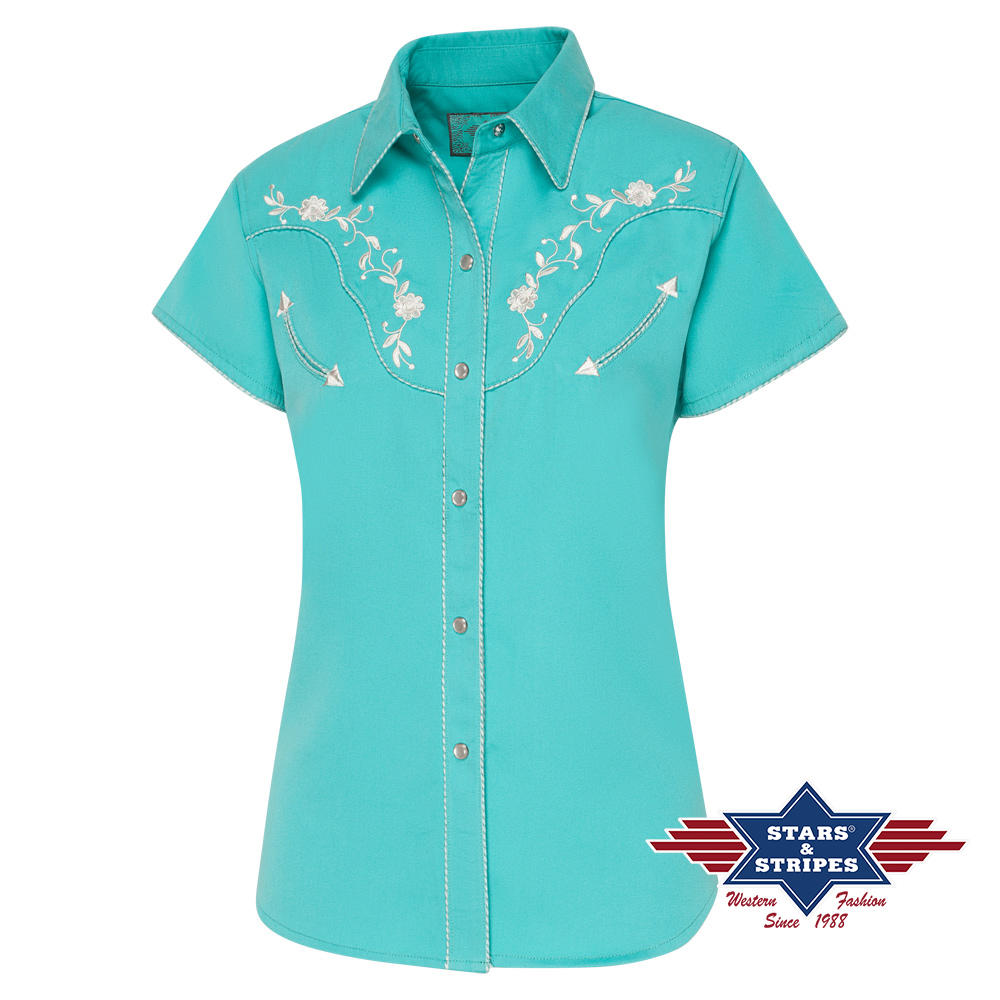 Kurzarm Westernbluse Avery