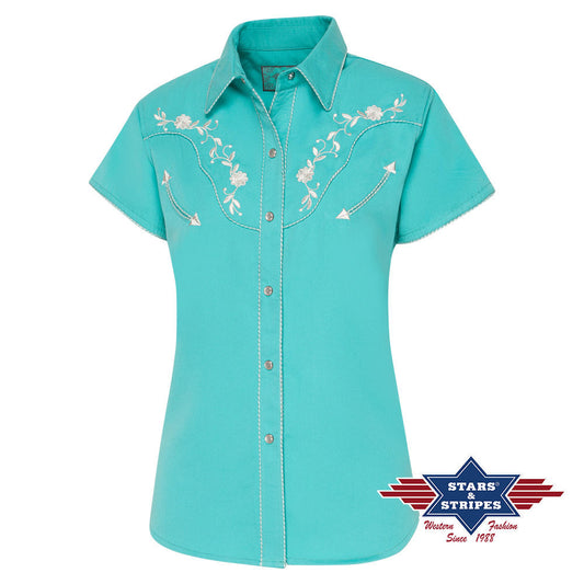 Kurzarm Westernbluse Avery
