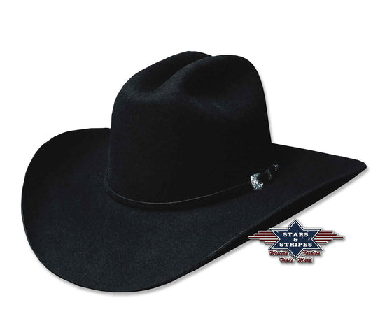 Filzhut, Westernhut, Cowboyhut -APPALOOSA- schwarz GR.55