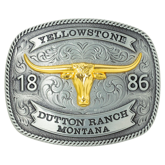 Yellowstone Western Gürtelschnalle mit Longhorn