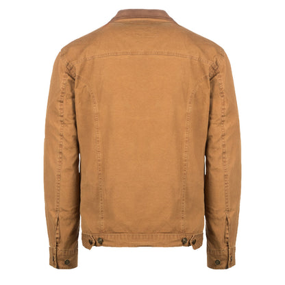 Leichte Canvas Jacke, Übergangsjacke, ungefüttert mit Lederkragen