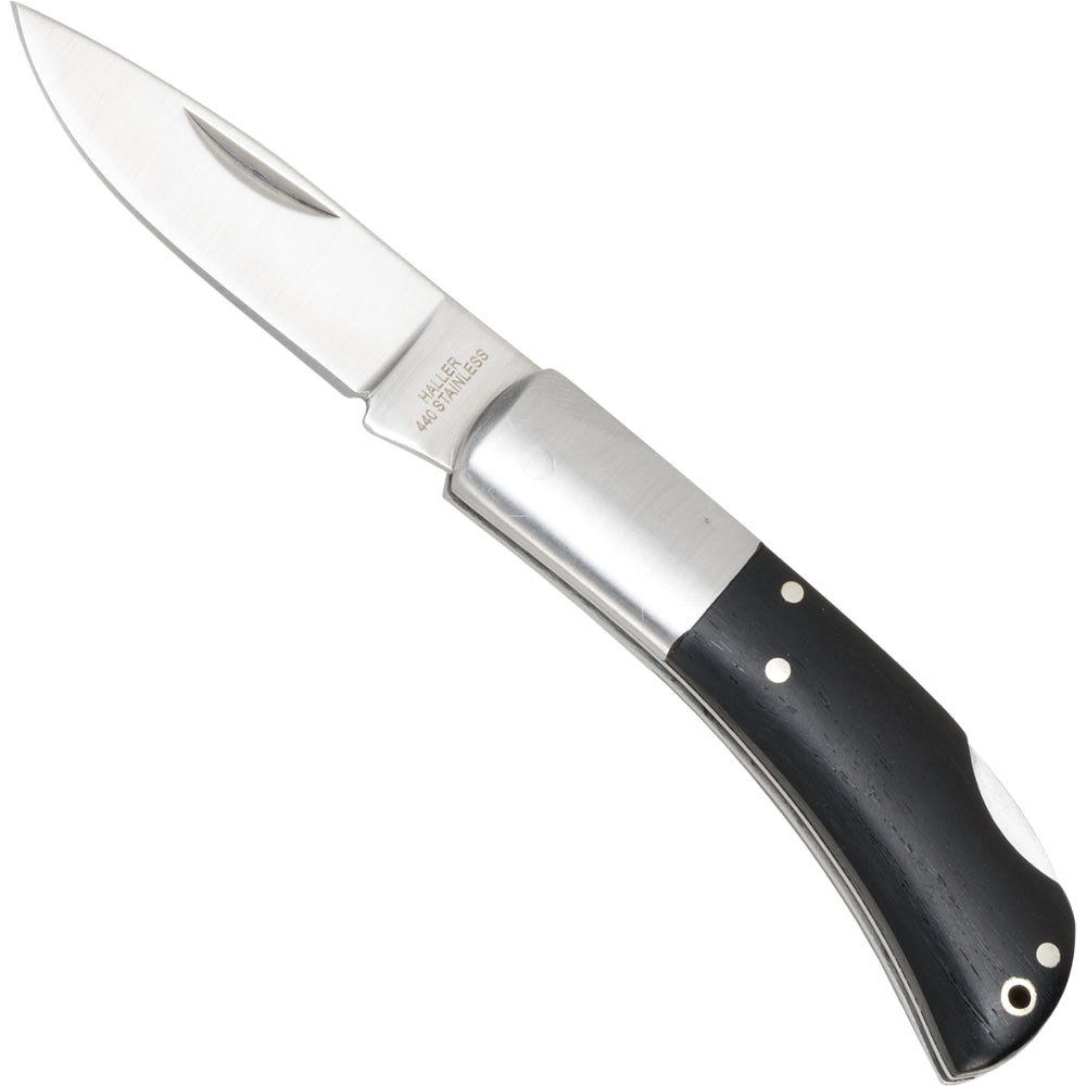 Haller Taschenmesser Ebenholz 5,5 cm – Kompaktes EDC & Pilzmesser mit Backlock