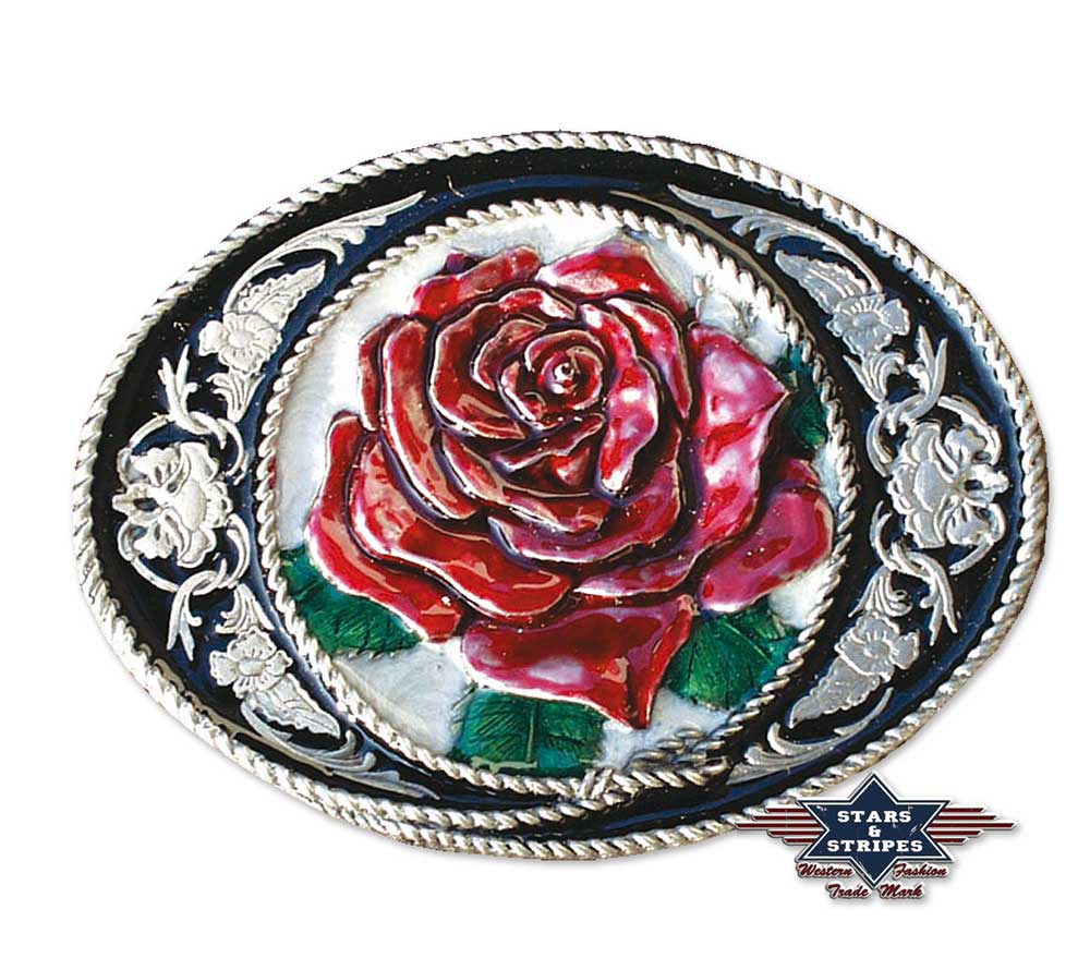 Gürtelschnalle, Buckle GS-33 - Rose farbig