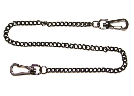 Messerkette, Börsenkette o. Schlüsselkette, Farbe rauchig-schwarz 46 cm