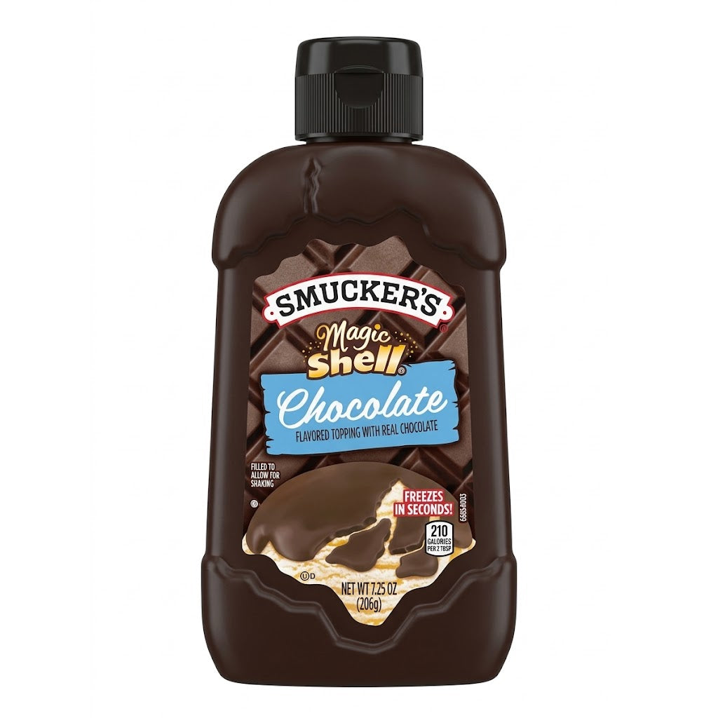 Smucker's Magic Shell Chocolate Ice Cream Topping – Schokoladen-Guss (knackt auf Eis) 206g